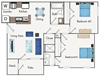 Two-Bedroom, Two-Bathroom Floorplan Two-Bedroom, Two-Bathroom Floorplan